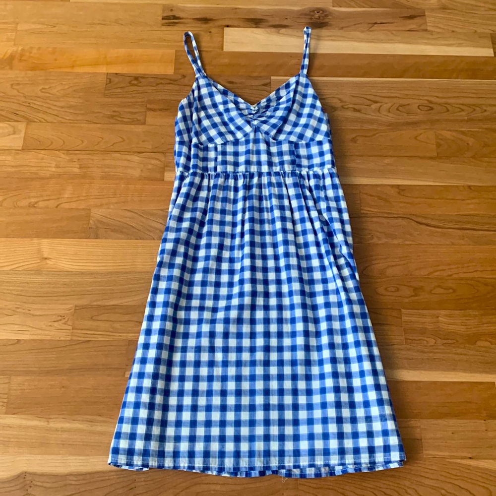 NWOT Old Navy Lined Blue Gingham Dress